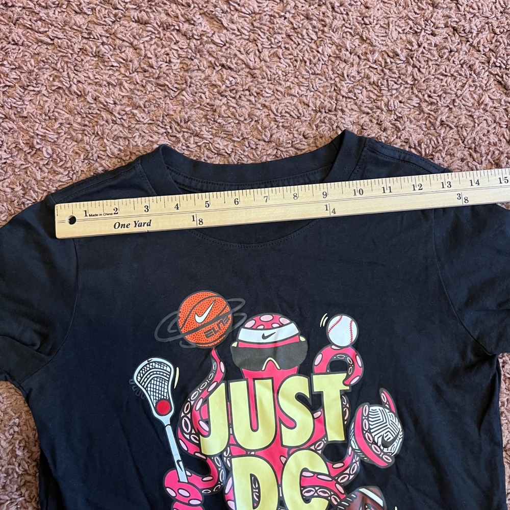 Nike Boys Size Small Black Just Do It Octopus Sports Graphic T-Shirt Cotton Tee - Picture 12 of 14